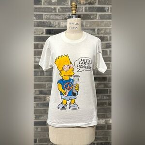 Vintage Screen Stars 90s Bart Simpson Let’s Party Homeboy Single Stitch T-Shirt